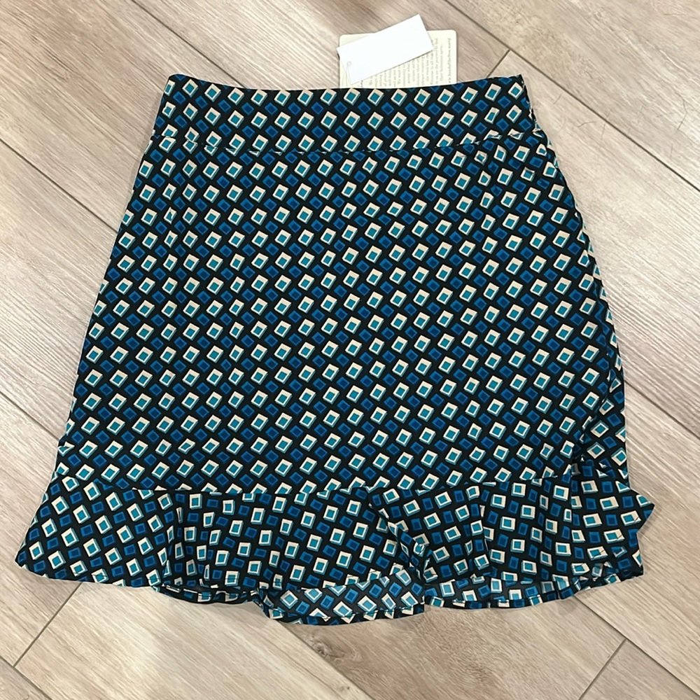 Band of Gypsies Blue and White Mini Skirt